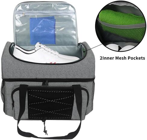 Double ball bowling bag, large capacity canvas bowling bag, can hold a pair of bowling shoes and other essentials in Saudi Arabia