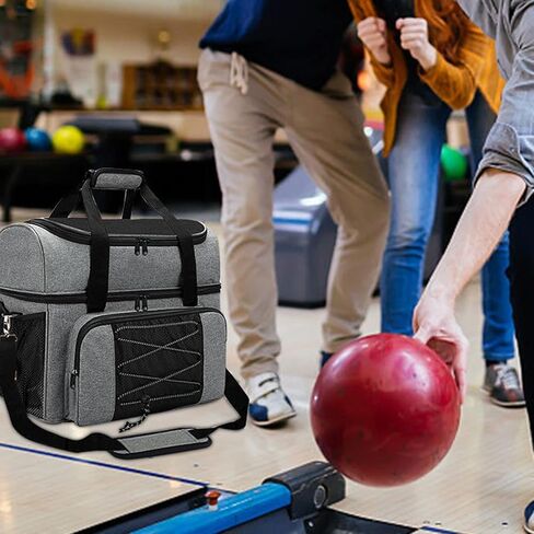 Double ball bowling bag, large capacity canvas bowling bag, can hold a pair of bowling shoes and other essentials in Saudi Arabia