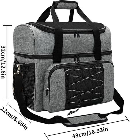 Double ball bowling bag, large capacity canvas bowling bag, can hold a pair of bowling shoes and other essentials in Saudi Arabia