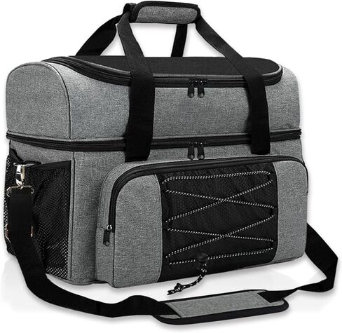 LRTJ Bowling Bags 2 Balls and Shoes-Bag for Bowling ball-Bowling bag with Wooden Ball Holder-Double Balls Tote Bag fits a Single Pair of Bowling Shoes Up to Mens Size 16 and Extra Essentials in Kuwait