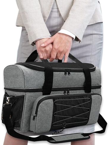 LRTJ Bowling Bags 2 Balls and Shoes-Bag for Bowling ball-Bowling bag with Wooden Ball Holder-Double Balls Tote Bag fits a Single Pair of Bowling Shoes Up to Mens Size 16 and Extra Essentials in Kuwait