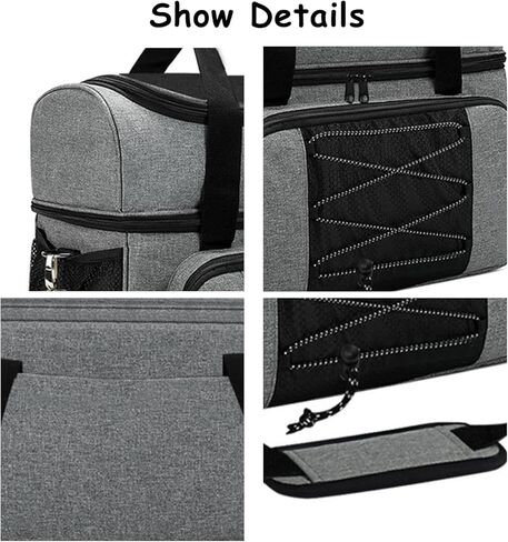 LRTJ Bowling Bags 2 Balls and Shoes-Bag for Bowling ball-Bowling bag with Wooden Ball Holder-Double Balls Tote Bag fits a Single Pair of Bowling Shoes Up to Mens Size 16 and Extra Essentials in Kuwait