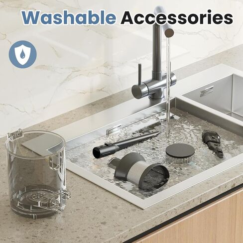 مكنسة كهربائية لاسلكية من نيوبوليج، مكنسة كهربائية خفيفة الوزن للمنزل مزودة بمصابيح مضادة للتشابك وأضواء LED، منظفات لاسلكية قوية قابلة لإعادة الشحن للأرضيات الصلبة والسجاد وشعر الحيوانات الأليفة in Kuwait