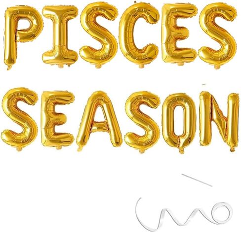 Big Pisces Energy Banner,Pisces Birthday Party Decorations,February March Birthday Party Decor,12 Zodiac Constellation Theme Birthday Party Supplies,Gold in Kuwait