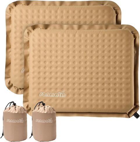 وسادة مقعد الاستاد، مقاعد استاد إسفنجية ذاتية النفخ، وسادة مقعد كرسي مبيض للسفر والتخييم وحقيبة الظهر، طائرة (1، رمادي) in Kuwait