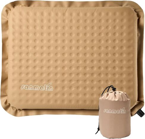 Stadium Seat Cushion Self-Inflating Foam Stadium Seats Bleacher Seat Chair Cushion Pad for Travel Camping Backpacking Airplane (1, Grey) in Saudi Arabia