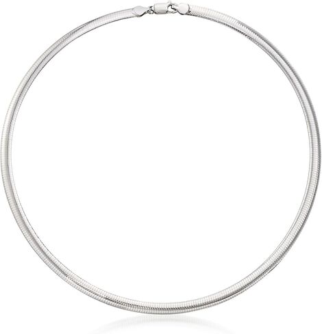 Ross-Simons Italian 6mm Sterling Silver Omega Necklace in Saudi Arabia
