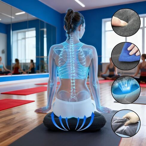 Inflatable Seat Cushion for Air Travel & Travel, Donut Pillow for Bed Sores - Pressure Relief Inflatable Cushion, Portable for Airplane, Car, Office & Home, Ideal for Comfort & Bed Sore Prevention in Saudi Arabia
