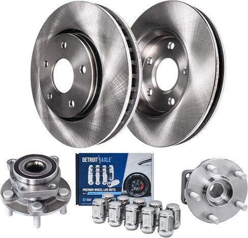 Detroit Axle - Front Drilled & Slotted Brake Rotors Replacement for 1994-2004 Ford Mustang Base/GT - 2pc Set in Saudi Arabia