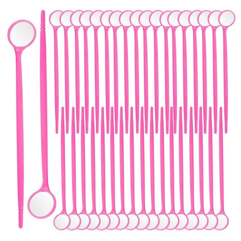 Disposable Dental Mirrors (100 Pack) -Dentists and Home Use Anti Fog Dental Mirrors - Plastic Mouth Mirror with Comfort Grip for Kids Adults - Dental Tools Individually Packed (Blue (100 Pieces)) in Kuwait