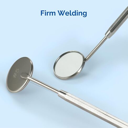 JMU Dental Mouth Mirror #5, Stainless Steel Inspection Mirror with Octagonal Handle, Dentist Tool for Teeth Cleaning Plaque, Mouth Inspection, 1 Pcs/Pack in Saudi Arabia
