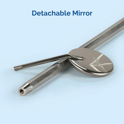 JMU Dental Mouth Mirror #5, Stainless Steel Inspection Mirror with Octagonal Handle, Dentist Tool for Teeth Cleaning Plaque, Mouth Inspection, 1 Pcs/Pack in Saudi Arabia