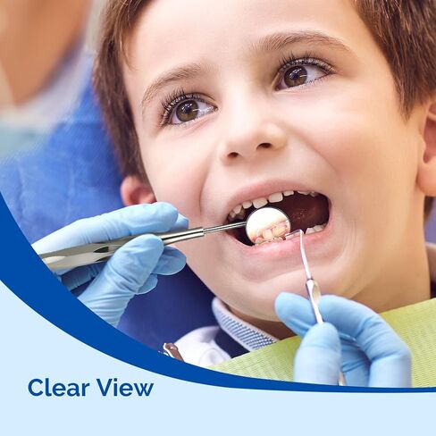 JMU Dental Mouth Mirror #5, Stainless Steel Inspection Mirror with Unique Hollow Handle, Dentist Tool for Oral Care, 1 Pcs/Pack in Kuwait