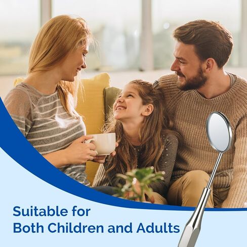 JMU Dental Mouth Mirror #5, Stainless Steel Inspection Mirror with Unique Hollow Handle, Dentist Tool for Oral Care, 1 Pcs/Pack in Kuwait