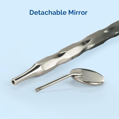 JMU Dental Mouth Mirror #5, Stainless Steel Inspection Mirror with Unique Hollow Handle, Dentist Tool for Oral Care, 1 Pcs/Pack in Kuwait
