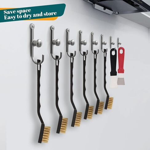 12 Pcs Mini Brass Brush Set, Brass Scratch Brush with Curved Handle, Cleaning Weld Slag and Rust in Saudi Arabia