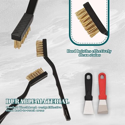 12 Pcs Mini Brass Brush Set, Brass Scratch Brush with Curved Handle, Cleaning Weld Slag and Rust in Saudi Arabia