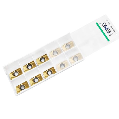 أدوات HEME الصناعية APKT1604 إدراجات كربيد مطلية بالتين لتصنيع الفولاذ، مجموعة 10 قطع، 0056-1604x10 in Kuwait