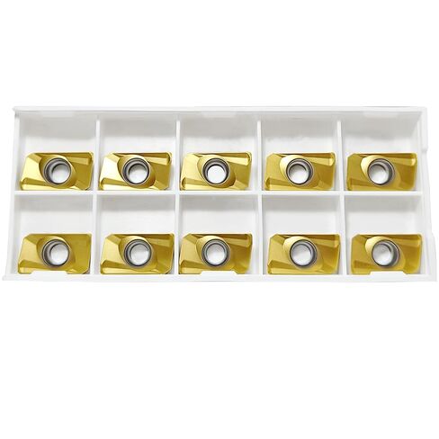 أدوات HEME الصناعية APKT1604 إدراجات كربيد مطلية بالتين لتصنيع الفولاذ، مجموعة 10 قطع، 0056-1604x10 in Kuwait