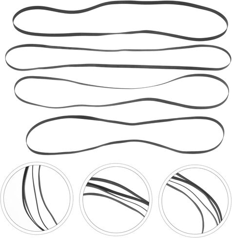 ibasenice 4pcs Vinyl Phonograph Recorder Belts Replacement Turntable Drive Belts for Smooth Rotation Noise Reduction Compatible and Record Players in Saudi Arabia