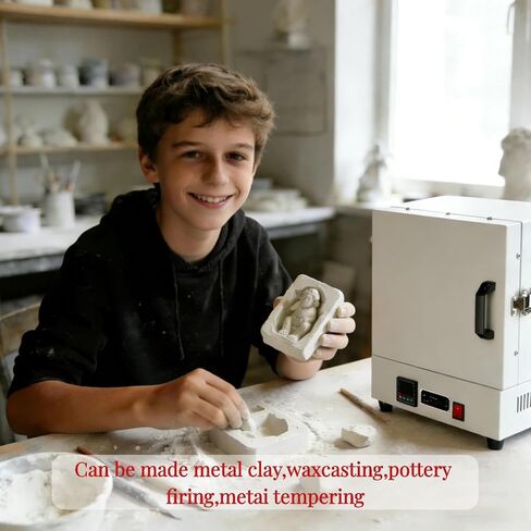 2000W High-Temperature Tabletop Electric Sintering Furnace, 1150°C Lab Furnace with Temperature Controller for Jewelry Making & Pottery Glazing in Kuwait