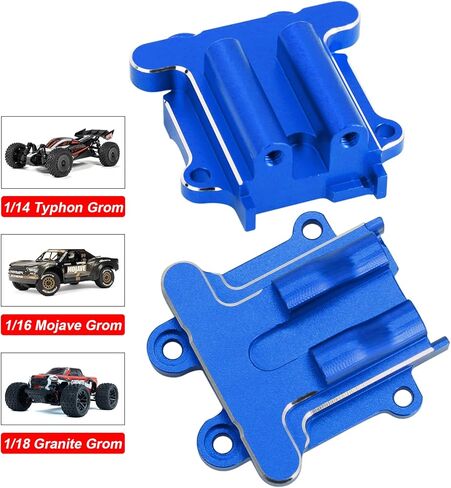 2Pcs Diff Cover Set Aluminum Upgrade Parts for Arrma 1/18 Granite Grom Mega 380 Brushed 4X4 Monster Truck & Typhon Grom Mega 380 Brushed 4X4 Small Scale Buggy (Red) in Kuwait