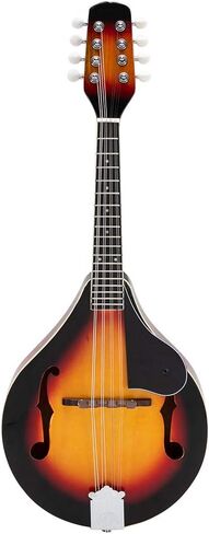 Mandolin Instrument A Style, Mahogany Acoustic Electric Mandolin 8 String, Glossy Brown Finish Mandolin Instrument for Beginners and Adults (Sunset) in Saudi Arabia