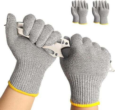 Schwer 2 أزواج عالية المستوى ANSI A7 قفازات مقاومة للقطع، قفازات قطع الطعام للشيف، قفاز الماندولين لقطع اللحوم في المطبخ، رضوخ الخشب، يمكن استخدامه بكلتا اليدين، مسامي ورائع، PR1508، L in Kuwait