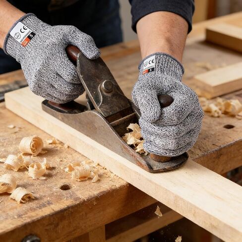 4 PCS Cut Resistant Gloves Level 5 Protection Food Grade, Anti Cutting for Meat Cutting, Wood Carving in Saudi Arabia