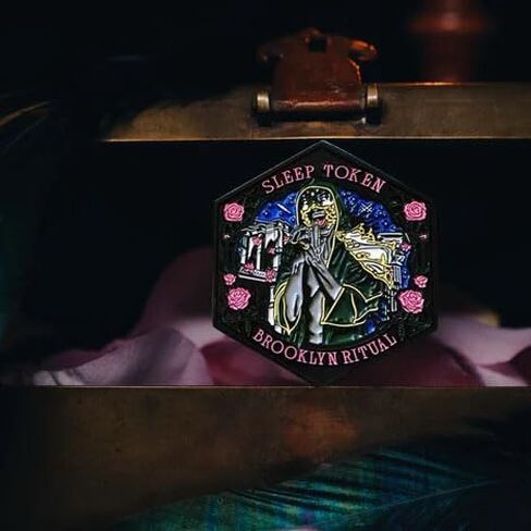 Sleep Token Even in Arcadia Los Angeles Ritual Coin, Tour 2025 Collectible, Hexagonal Design with Floral Art in Saudi Arabia