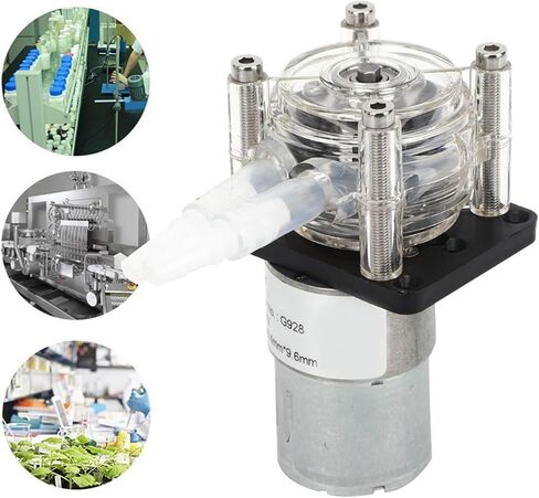 ViaGasaFamido Peristaltic Pump, Large Liquid Metering Pump, 12V/24V, Black, Above Ground, 500mL/min (24V) in Saudi Arabia