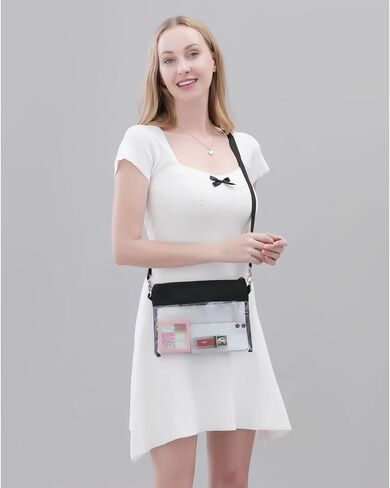 Clearworld Clear Bag for Stadium Events, Clear Crossbody Purse Bag for women, Stadium Approved for Concerts Sports Events Festivals in Kuwait