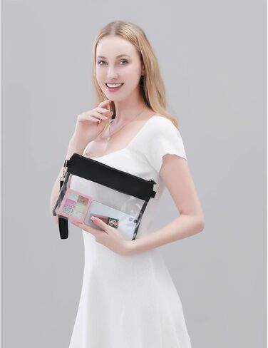 Clearworld Clear Bag for Stadium Events, Clear Crossbody Purse Bag for women, Stadium Approved for Concerts Sports Events Festivals in Kuwait