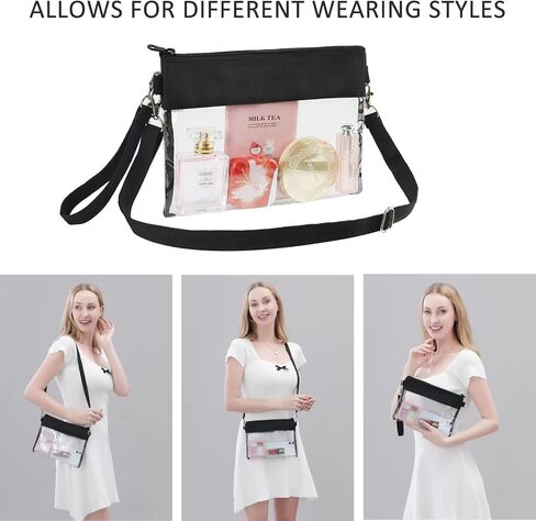 Clearworld Clear Bag for Stadium Events, Clear Crossbody Purse Bag for women, Stadium Approved for Concerts Sports Events Festivals in Kuwait
