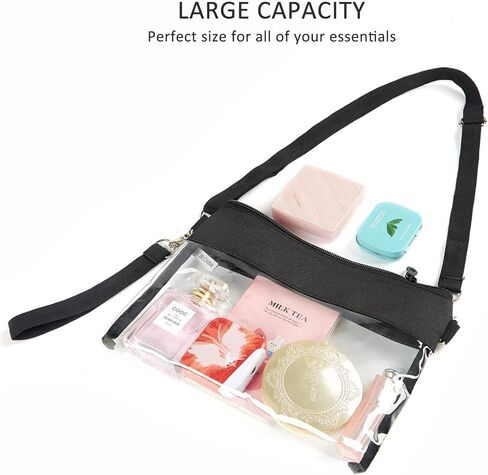 Clearworld Clear Bag for Stadium Events, Clear Crossbody Purse Bag for women, Stadium Approved for Concerts Sports Events Festivals in Kuwait
