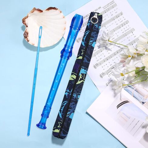 Flute Storage Bag, 13.8 Inch Long Zippered Flute and Piccolo Carry Bag Portable Washable Recorder Case Bag for Vertical Recorders (Style 1) in Saudi Arabia
