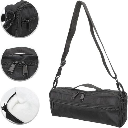 FRCOLOR Canvas Piccolo Storage Bag with Protective Plush Lining Lightweight Musical Instrument Carrying Case Portable Soft Gig Bag for Musicians, Students & Beginners in Saudi Arabia