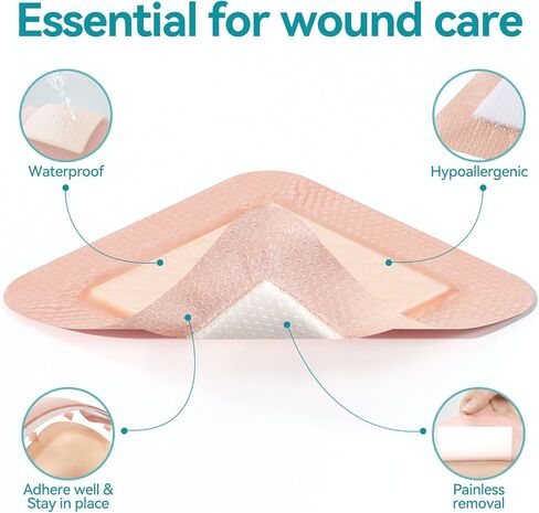Dimora Hydrogel Burn Dressing 4" x 4" & Ultra Soft Silicone Foam Dressing 4"x4" in Saudi Arabia