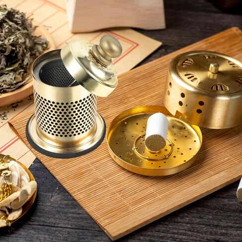 Portable Burning Tool for Moxibustion Lightweight Copper Burner Holder for Home and Travel Use Effectively Relieves Fatigue and Pain in Saudi Arabia