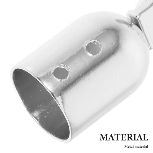 6pcs Large Silver Metal Fence Hooks with 15.5mm Inner Diameter and Screws, Rope End Cap Connectors for Outdoor Stanchion Railings, Queue Barrier Rope End Stops for Secure Fencing in Saudi Arabia