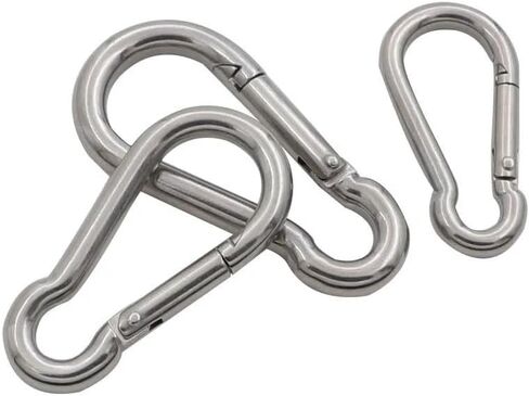 5 قطع 304 حلقة تسلق من الفولاذ المقاوم للصدأ المفاجئة هوك البحرية الصف 50 مللي متر 60 مللي متر 70 مللي متر 80 مللي متر طول البيضاوي ربط حلقة تسلق القفل (7X70mm-5 قطعة) in Kuwait