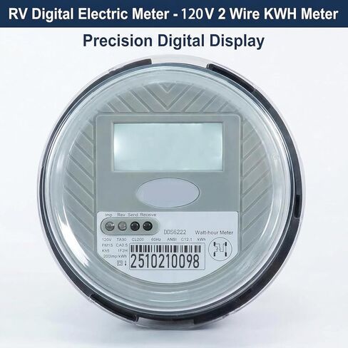 120V Electric Meter, 2-Wire KWH Meter, CL200 4-Jaw Digital Electricity Usage Monitor with LCD Display, ANSI C12.1 Compliant for Home and RV Power Consumption in Kuwait