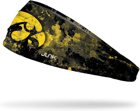 JUNK Brands NCAA University of Iowa Big Bang Lite Headband - Moisture-Wicking, Performance Fabric, Non-Slip, Sports Sweatband for Men & Women - One Size in Saudi Arabia