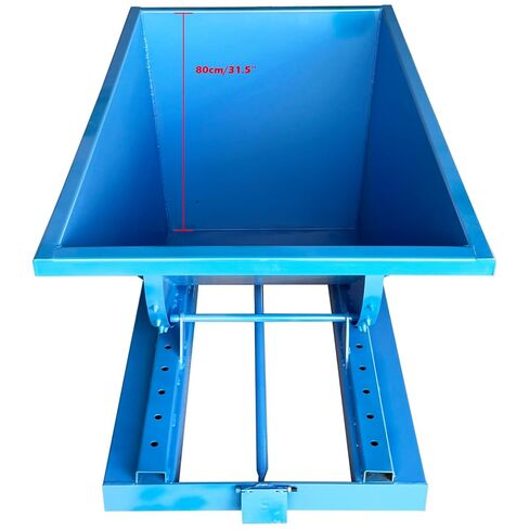 TECHTONGDA قادوس الرافعة الشوكية ذاتي الإغراق 0.68 Cu Yd 2200lbs Cap. قادوس الرافعة الشوكية من الفولاذ الكربوني باللون الأزرق in Kuwait