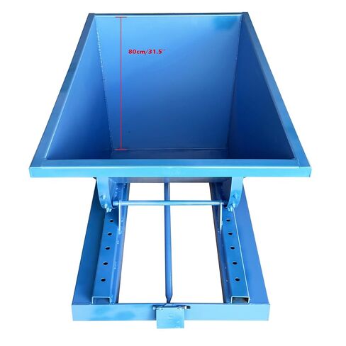 Self-Dumping Hopper Forklift Attachment Dumpster 520L/1T Capacity for Material Handling Trash Building Materials Snow in Saudi Arabia