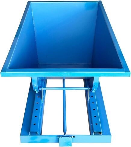 Forklift Self-Dumping Hopper 1-Ton Capacity 520L (137.4 Gal) Carbon Steel Powder-Coated Tipping Bucket for Trash Snow Handling Building Materials Blue in Saudi Arabia