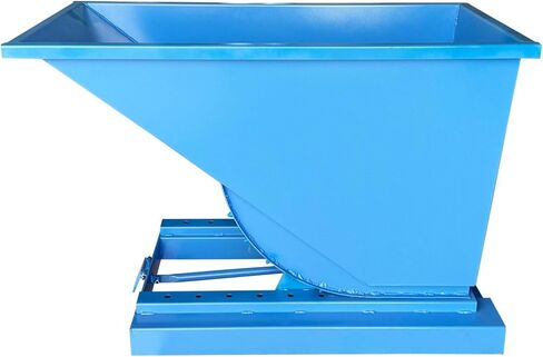 Forklift Self-Dumping Hopper 1-Ton Capacity 520L (137.4 Gal) Carbon Steel Powder-Coated Tipping Bucket for Trash Snow Handling Building Materials Blue in Saudi Arabia