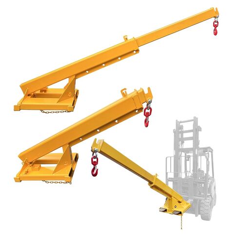 رافعة شوكية جيب بوم رافعة شوكية متنقلة، 3T / 6600LB مرفق رافعة تلسكوبية مع خطاف، قابل للتعديل 63 بوصة - 98 بوصة رافعة رفع متنقلة للتعامل مع السحب للمستودعات ومواد البناء in Kuwait