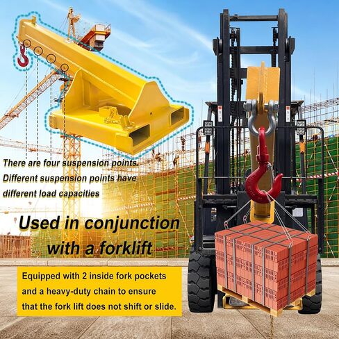 رافعة شوكية جيب بوم رافعة شوكية متنقلة، مرفق رافعة تلسكوبية 4T / 8800LB مع خطاف، أقصى طول 94.5 بوصة رافعة رفع متنقلة للتعامل مع السحب للمستودعات ومواد البناء in Kuwait