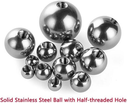 Stainless Steel Drilling Balls,5pcs,M2 Threaded 304,5mm-10mm Half Hole Female Thread Blind Smooth Ball Bead Solid, in Saudi Arabia